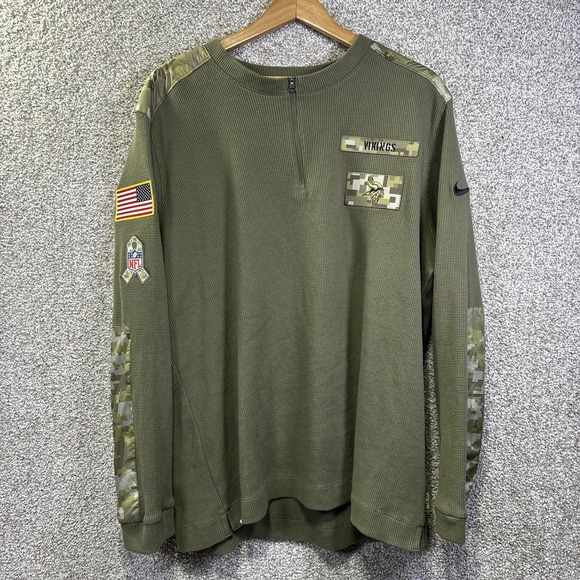 Nike Other - Minnesota Vikings Sweatshirt Mens XL Green NFL Football Nike Salute To Service